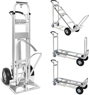 Industrial Convertible Hand Truck – 3-in-1 Aluminum Convertible Hand Truck